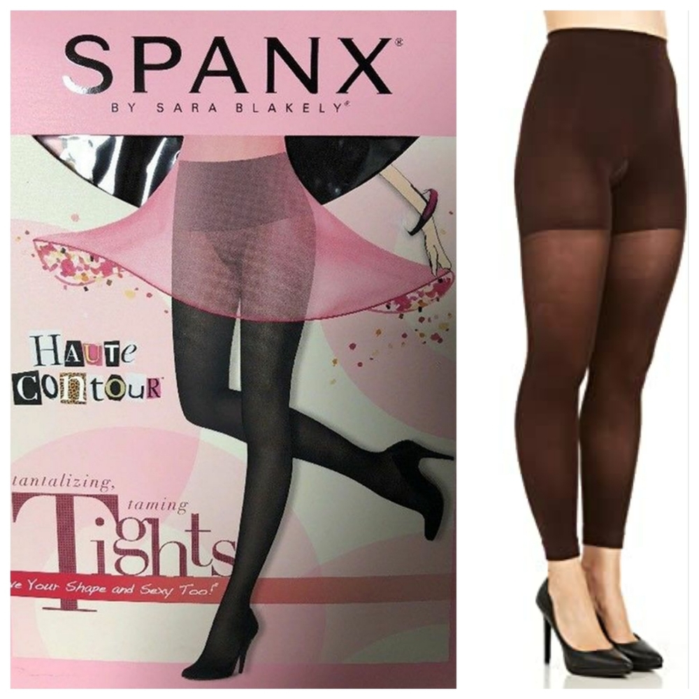 Spanx Haute Contour Footless Tights Black 6 F